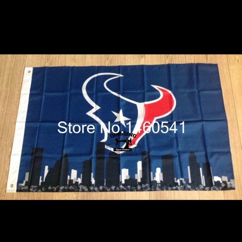 Houston Texans Flag, Houston Skyline Football Fans, Mancave, Garden Banner 5'x3'